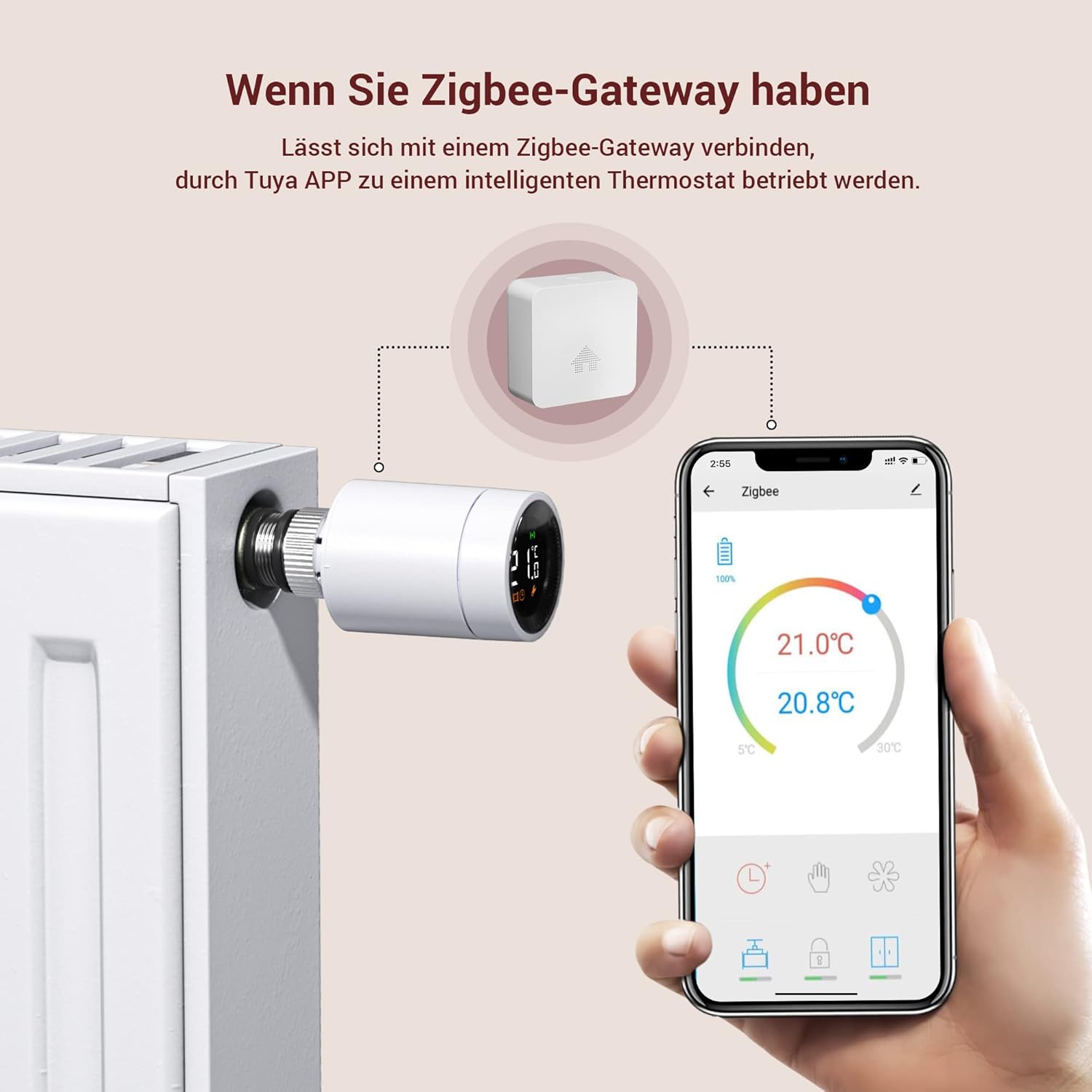 Termostato Radiador Zigbee PUTO Termostato Radiador Zigbee PUTO